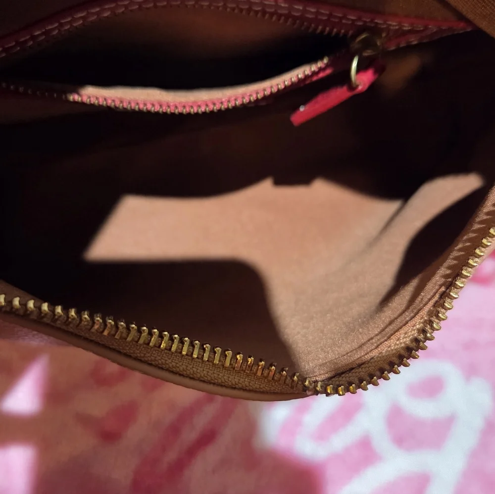 J. McLaughlin Folly Leather Handbag With Bamboo Handle - Picture 9 of 10